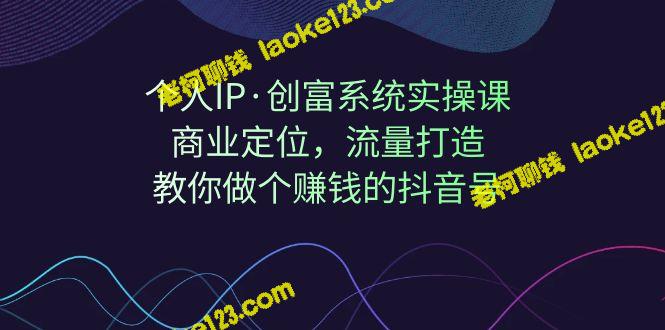 个人IP·创富系统:商业定位与流量打造,助你打造赚钱抖音号 个人IP·创富系统:商业定位与流量打造,助你打造赚钱抖音号